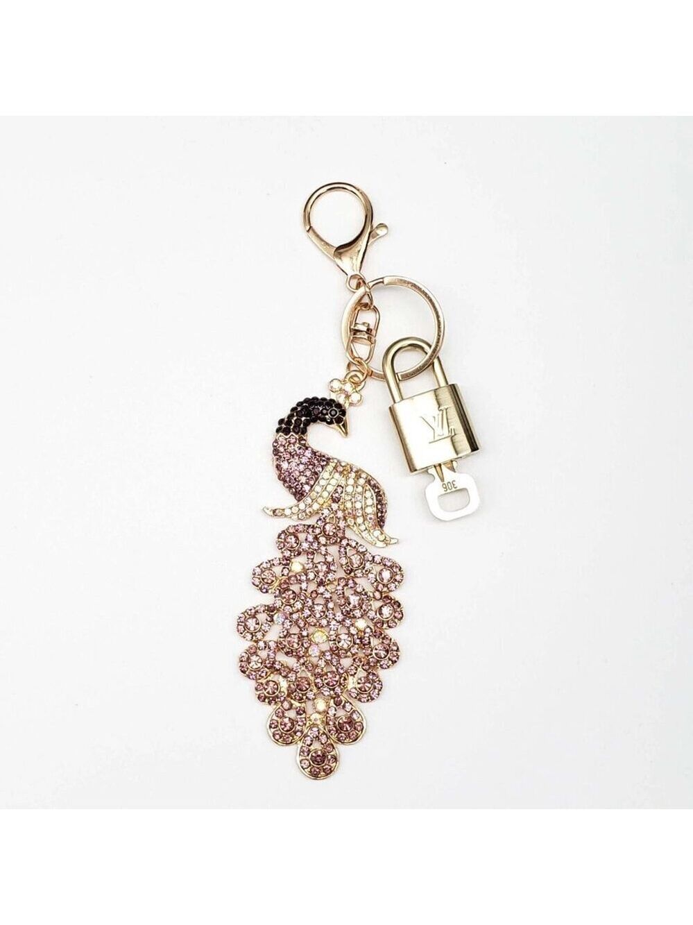 Authentic LV Gold Padlock🔒 Unbranded Swan Keychain Charm for Louis Vuitton Bag